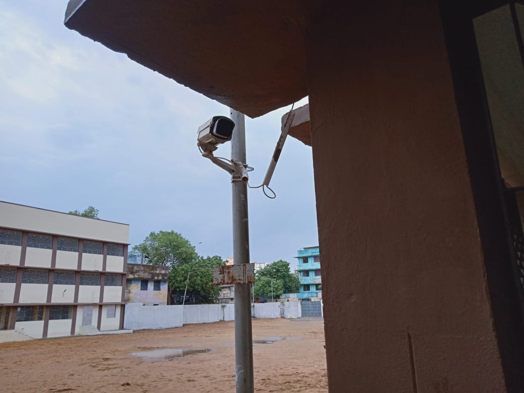 CCTV Facility at Chennai High School New Market Farm