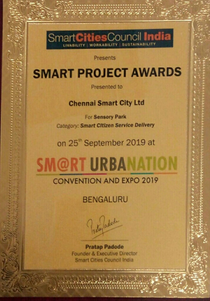  Chennai Smart City Limited wins Smart Urbanation 2019 Award